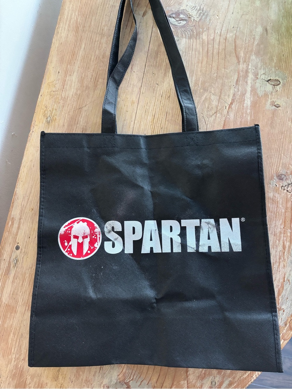Spartan Black Tote Bag – Durable Men’s Carry Tote